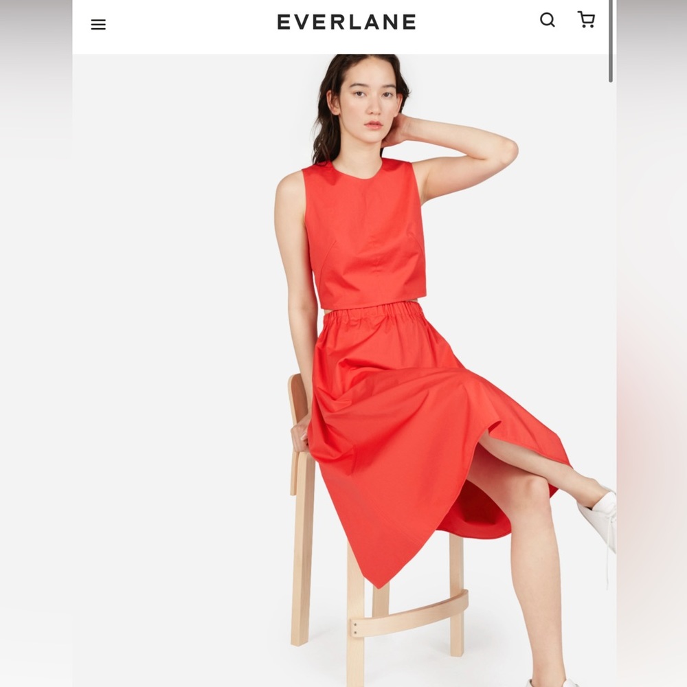 Everlane ORANGE skirt set